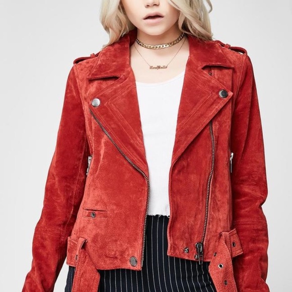 Blank NYC Moto SUEDE JACKET in red my mind - Picture 4 of 8